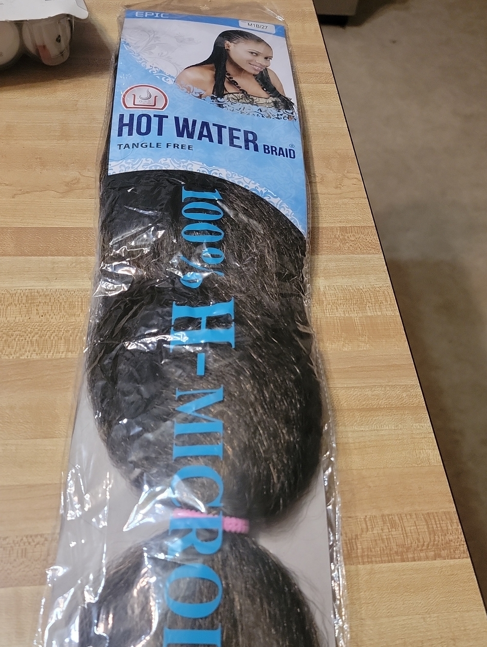 Hot Water Braid – Black Tangle-Free Synthetic Hair Extension